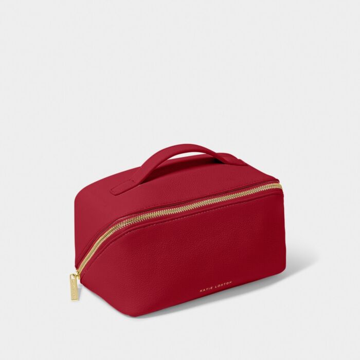 Katie Loxton Medium Makeup & Wash Bag - Garnet Red